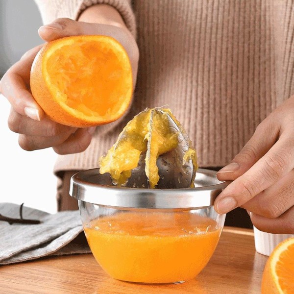 Avtakbar rustfritt stål appelsin- og sitronpresser med manuell presse