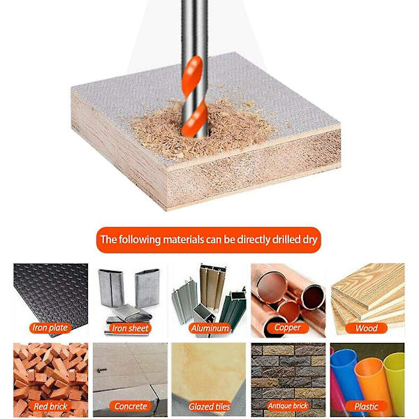 10 stk Multifunksjonell Shank Tungsten Carbide Borsett Ultimate Punch Sets Metall Betong Mur Glass Bor