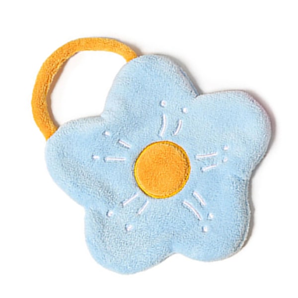 Håndkle Dobbelt Lag Korallfleece Blomsterform Sterk Absorpsjon Myk Håndkle Lyseblå