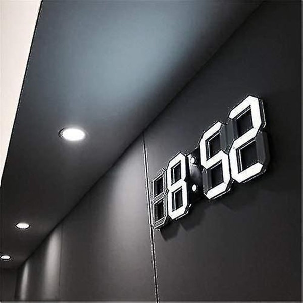 3D LED-seinäkello - Moderni digitaalinen herätyskello