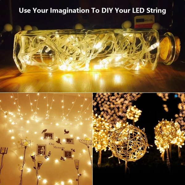 LED-slingor 3m*3m, 8 ljuslägen, vattentät IP44? Juldekoration, fönster, bröllop, födelsedag, hem, uteplats
