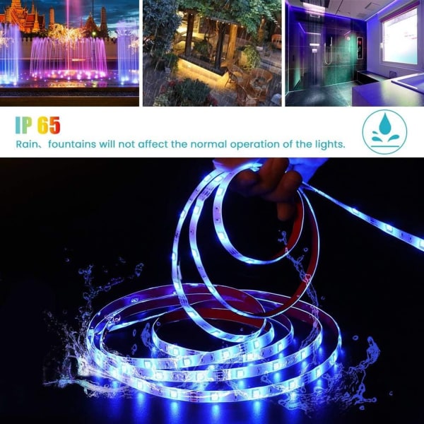 LED-remsa, 2M LED-remsa 5050 RGB LED-remsa IP20 Vattentäta lysdioder