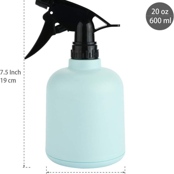 Blå plast blomsterspray 600 ml justerbar sprayflaske kapacitet