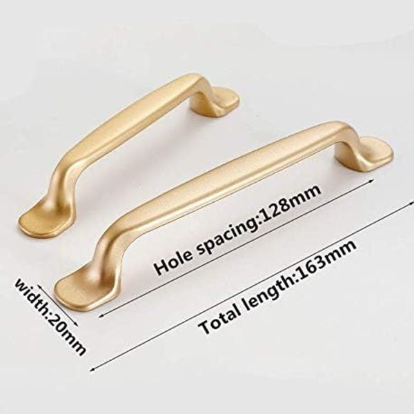 Möbelknoppar och handtag, 10 st guld skåphandtag 128 mm Möbelhandtag Kökshandtag