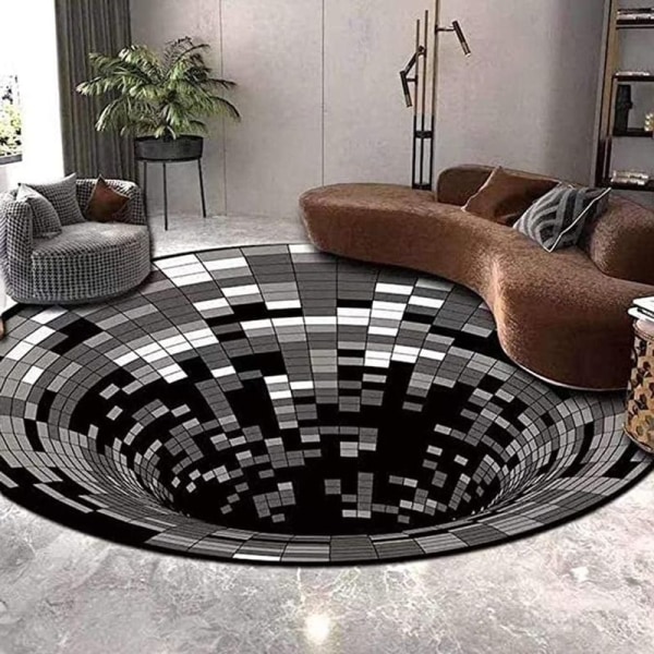 3D-matta, halkfri 3D optisk illusion matta,