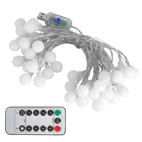 40LED Globe Ball String Lights 6M USB dekorative hængende lys