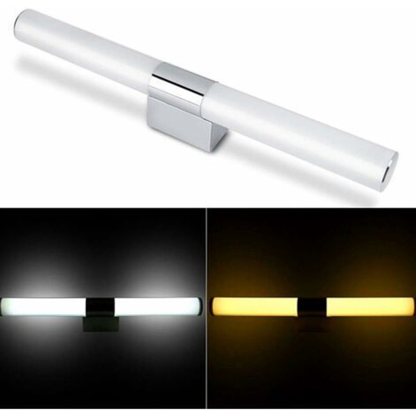 Badrumsspegellampa LED-vägglampa, IP44 vattentät, flimmerfri, superljus, sovrumsvägglampa för smink (25 cm? 12 W)