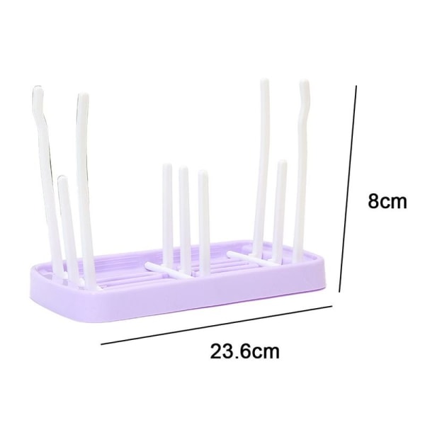 Space Saving Folding Baby Bottle Drying Rack Portable Purple