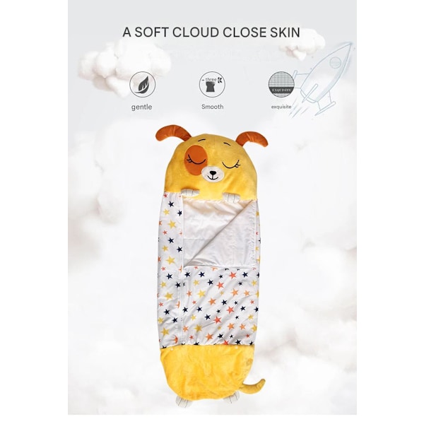 Stor sovepose til børn, blød varm pude, enhjørning legetøjsgave, flere valgmuligheder Yellow dog model Small size length 135cm
