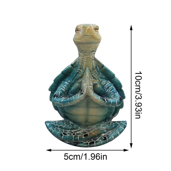 Meditaatiopatsas Serenity Turtle -veistos Puutarhapatsas Jooga-asento