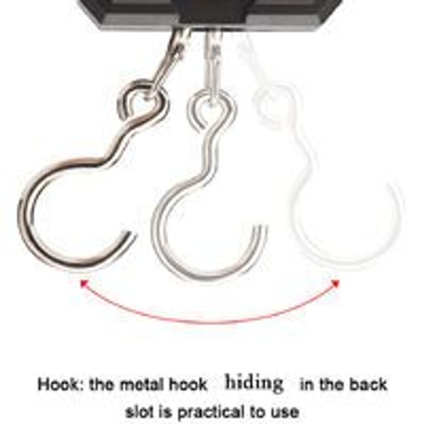 Hanging Hook Scale Double Precision LCD-bakgrunnsbelysning 50kg/5g