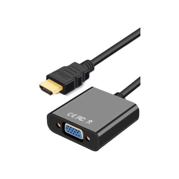HDMI-VGA HD -sovitinkaapeli ääni- ja videoteholähteen liitinmuuntimella, sopii