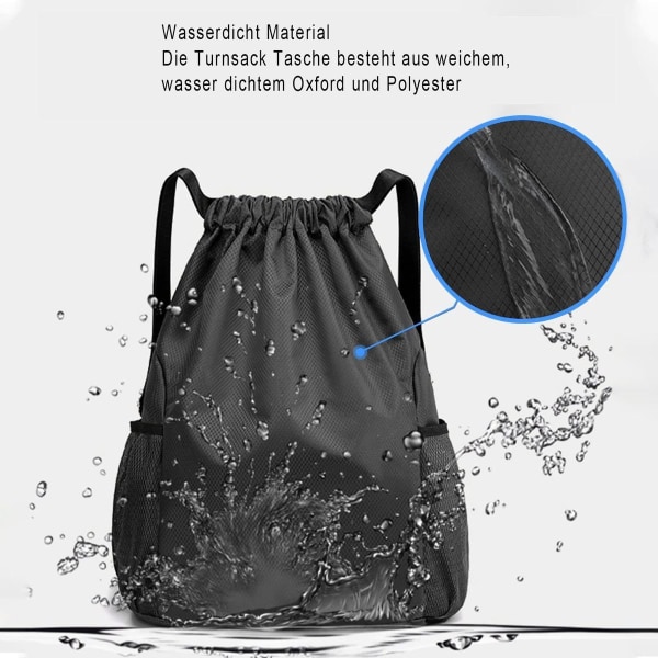 Urheilureppu, kuntosalilaukku, vedenpitävä urheilulaukku vetoketjulla. Sisäinen lantiotasku