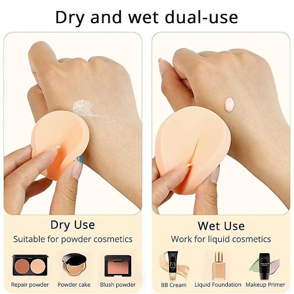 12 st runda sminkspons med luftkuddepuderpuff, sminkpuff för foundation, concealer