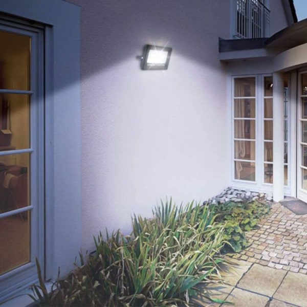 Set med 2 30W LED-strålkastare med rörelsesensor, 2700LM, 6000K, IP66 vattentät, LED-lampor