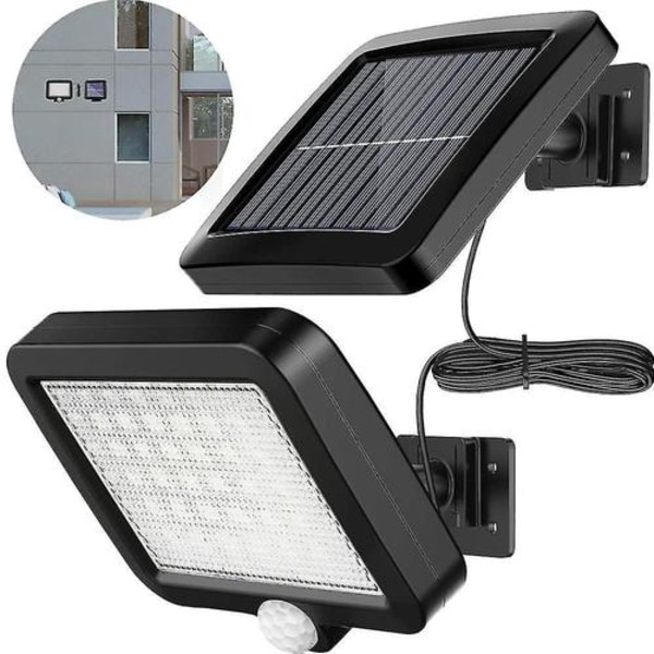 Solcellelamper til udendørs, 56 LED solcellelys udendørs med bevægelsesdetektor
