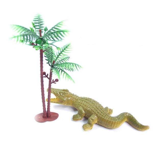 X 5 st realistiska kokosnöt palmträd modell DIY miniatyr strand landskap tillbehör