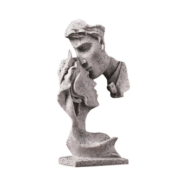 Dekorative Skulptur af Par, der Kysser - Gult