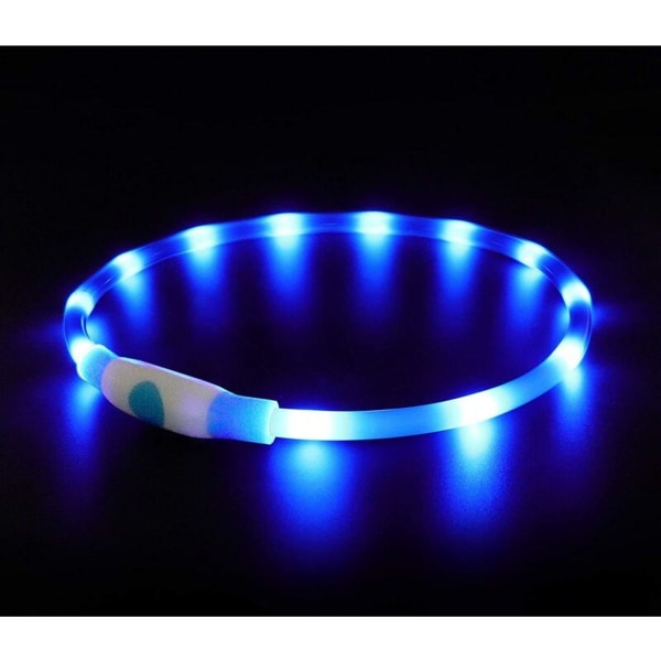 Lysende hundehalsbånd, blinkende LED-hundehalsbåndslys, USB oppladbart Si