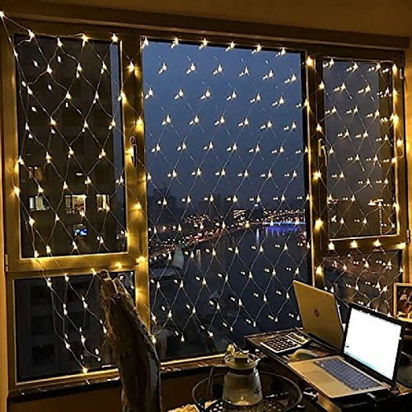 LED-ljusnät 144 LED med stickkontakt 220v för fester, trädgårdar, jul, halloween