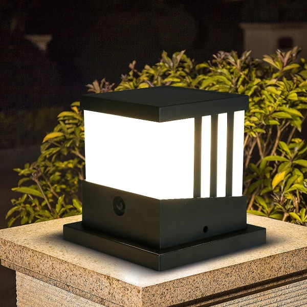 Trefarget temperatur solcelle stolpehodelampe Sollampe Landskapslampe Villa Vegglampe Innendørs Landskapslampe 133 X 133 x 133cm