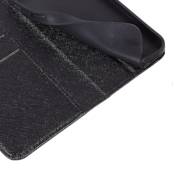 For Motorola Moto G34 5g Mobiltelefon Deksel Kryssstruktur Magnetisk Lukking Flip Stativ Lommebok Deksel