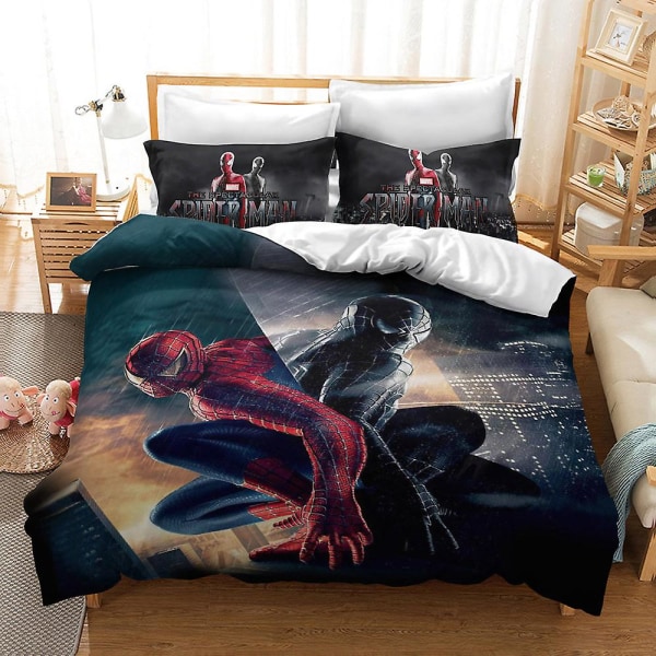 Bp10366# Vuodevaatesetti Spider-man-kokoelma Koko Kolmiosainen Peitto