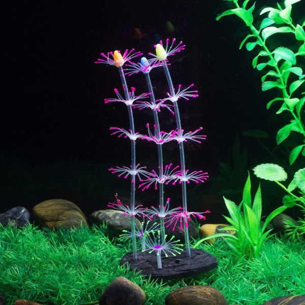 Strip Coral Plant Ornament Kunstig dekoration lavet af rød