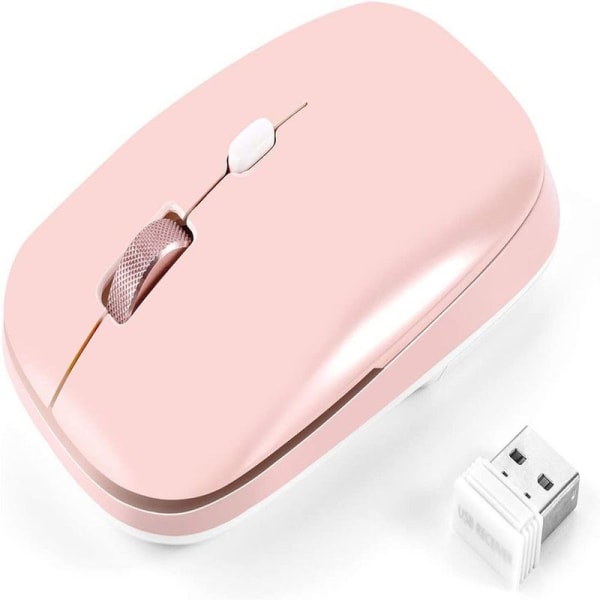 2.4G trådløs mus med USB-mottaker, egnet for