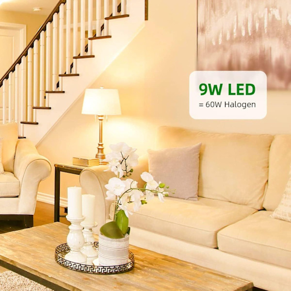 E27 LED-lamppu lämmin valkoinen, 10W LED-lamppu korvaa 60W hehkulampun