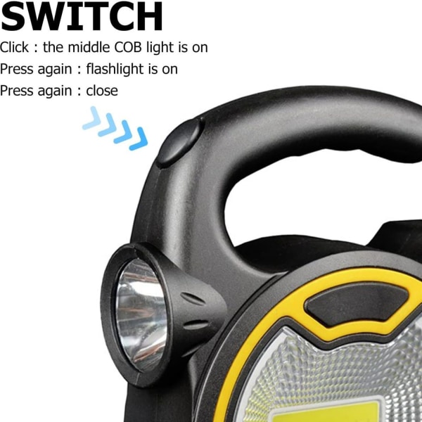 100LM COB LED-arbetslampa, bärbar batteridriven, ultralätt LED-arbetslampa