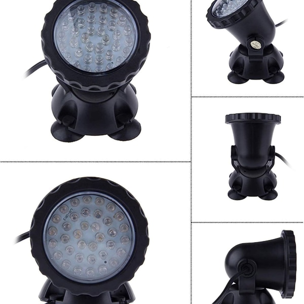 Undervannsdamlys 36 LED fargeskiftende spotlight for vannaquarium hagedam P