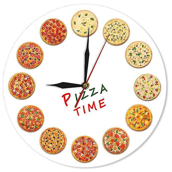 Realistisk pizzavæg-ur: Dekoration