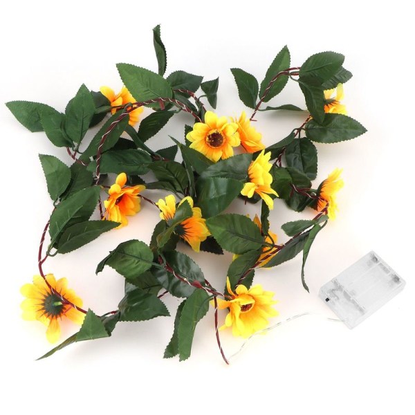 30LED ljusslinga grönt blad simulering solros solros
