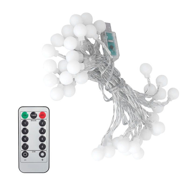 40LED Globe Ball String Lights 6M USB dekorative hængende lys