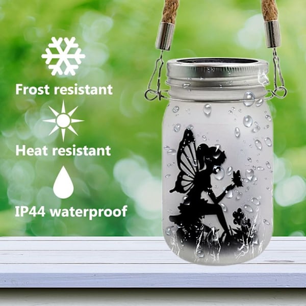 Pack Fairy Solcelle Lanterner Vandtætte Hængende Frosted Glas