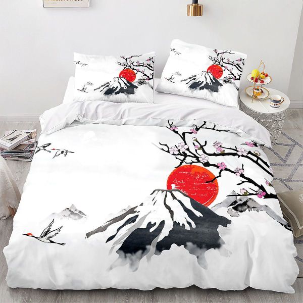 Fsh04# 3d Hemtextilier Sängkläder Ukiyo-e Serie Geisha Japansk Påslakan Lakan Tre Delar Set