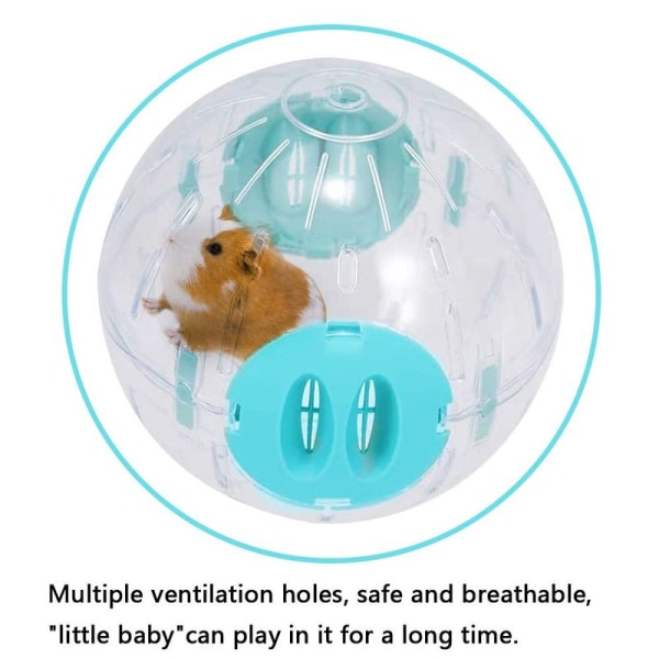 Hamsteripallo, 14,5 cm läpinäkyvä hamsteripyörä juoksupallo siniselle