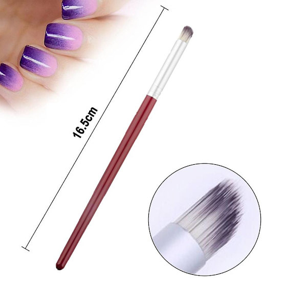Set med 6 nagelborstar, trä, 16,5 cm, flerfärgad
