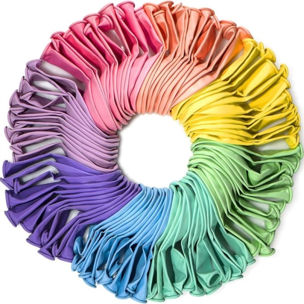 Pastellballonger 100-pack tjocka latexballonger för