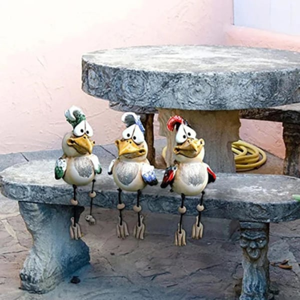 Dekorativ kyllingstatue Nøyaktig detaljert Resin Art Craft Kyllingdekorasjon Festrekvisita