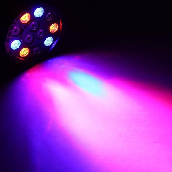 12 LED par lys, 8-kanals RGBW hybrid scene lys med DMX strobe og lydaktiv