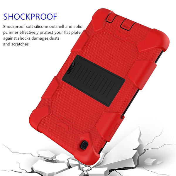 For Samsung Galaxy Tab A7 Lite 8.7-tommers Dual Color Silikon + Pc Tablet Etui Kickstand Støtsikkert Beskyttende Deksel