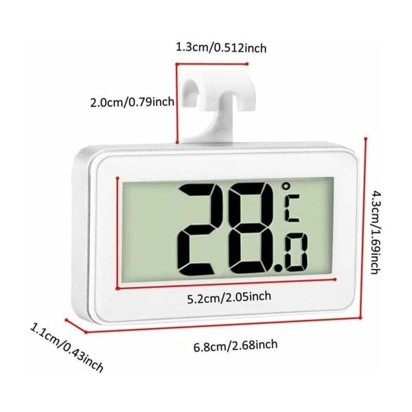3X Kylskåpstermometer Digital Termometer Frys Termometer Kylskåp Rum Wa