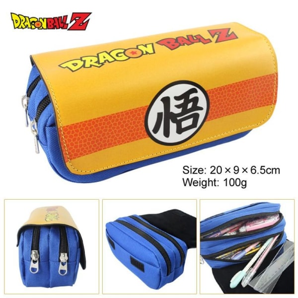 Anime Dragon Ball Graffiti Case Lasten kynälaatikko Paperi Lompakko Sininen