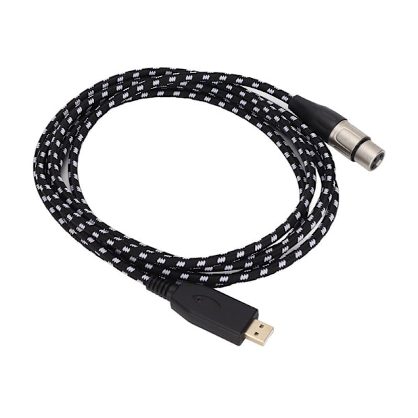 USB-mikrofonkabel, USB till XLR-hona, 3-stiftskabel för