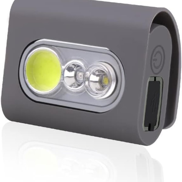 Clip-on kørelys, 2000 lumen LED jogging sikkerhedslys med kraftig magnetisk clips.