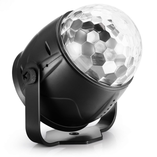 Scenelys, 5 farger, diskokule med fjernkontroll, 7 RGB LED-lys med fjernkontroll