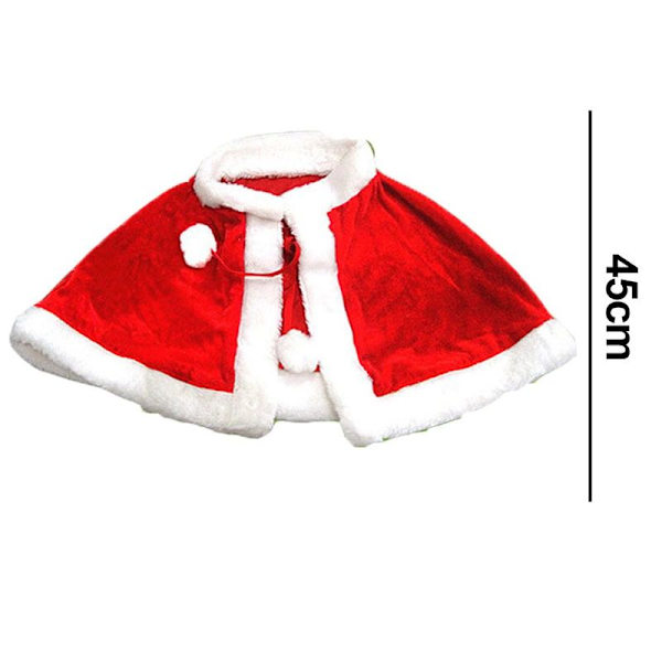 Julhalsduk Kappa Kåpa Fru Jultomte Kåpa Halloween Stil 2