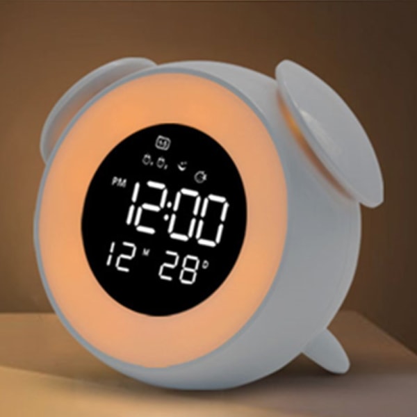 Ljus väckarklocka för barn med snooze-funktion och USB laddningsport